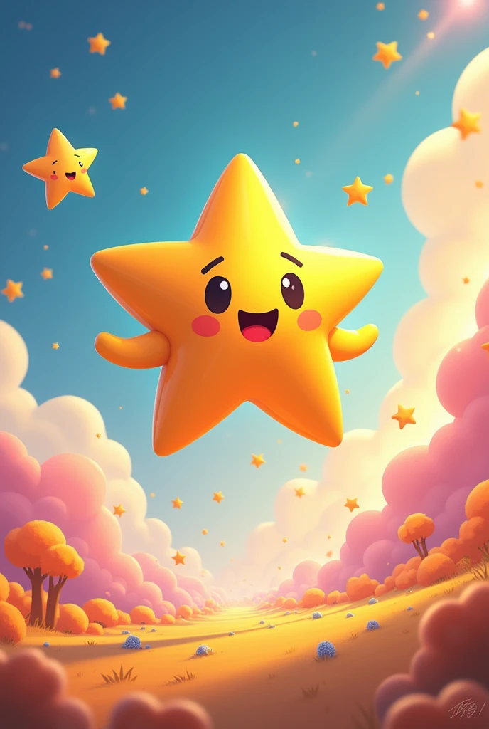  Sin fondo. Fondo transparente a yellow star is flying through the air, highly detailed vector art, aliased, 2019 trending photo, cute drawing, lots of stars, streaming on twitch, fame, stylized border, the artist has used bright, excited expression, platformer, full object in middle
