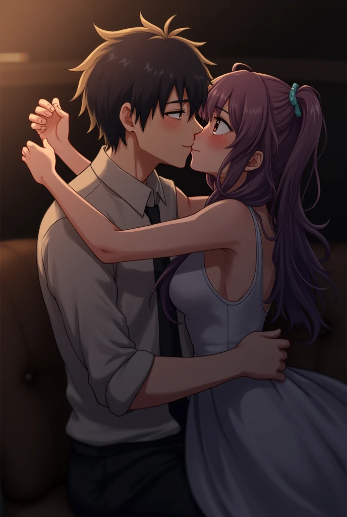 Zen and V from Mystic Messenger kiss because they are drunk