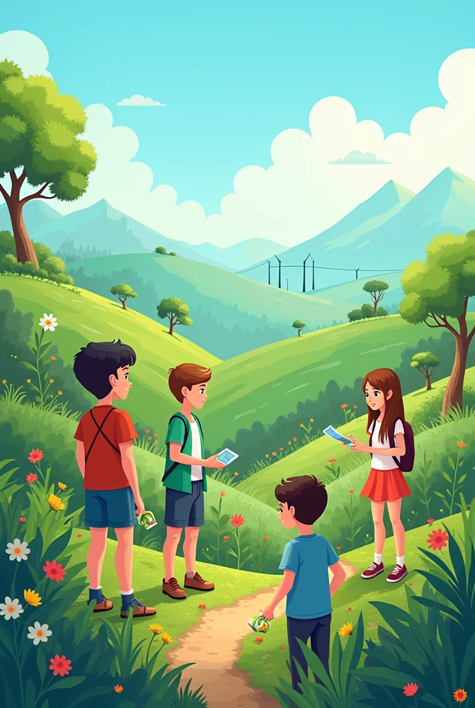 Cover for geography work on sustainability for 7th grade