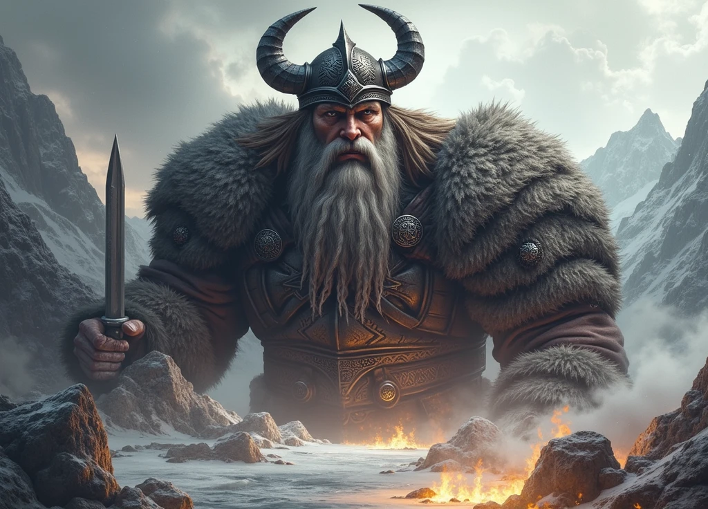 Retravaille cette image sur le thème viking