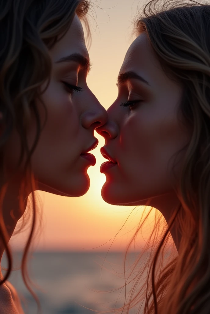 Cover for the book "a thousand kisses from a boy" by Tillie Photographic and Realistic Style:
imageio: A photo of a pair of lips coming together for a kiss, with soft lighting that highlights intimacy.
detaileds: A neutral background or blur of lights can be used to keep the focus on the kiss.. The title can be positioned at the top or bottom in a clear, modern font..