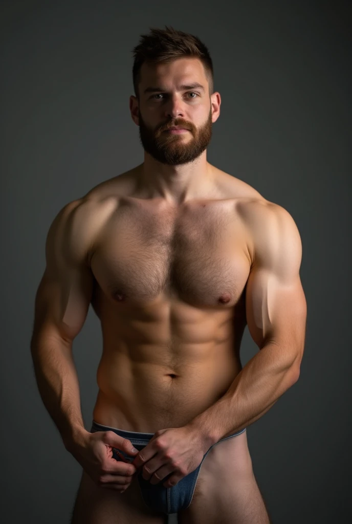 Naked man showing his dick