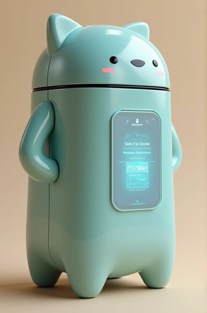 Imagine a trash can that analyzes waste and gives tickets based on that., with digital display, and with name girl, easy to make by a student