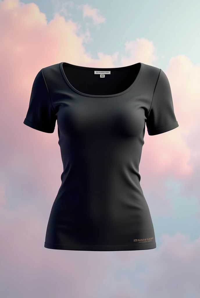 Black ladies blouse t-shirt mockup style with amazing pastel background