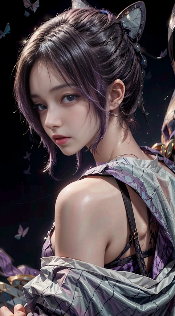 1 Patience, Holding a sword,Purple Hair, Purple's Agreement,High resolution,Surreal, Super detailed