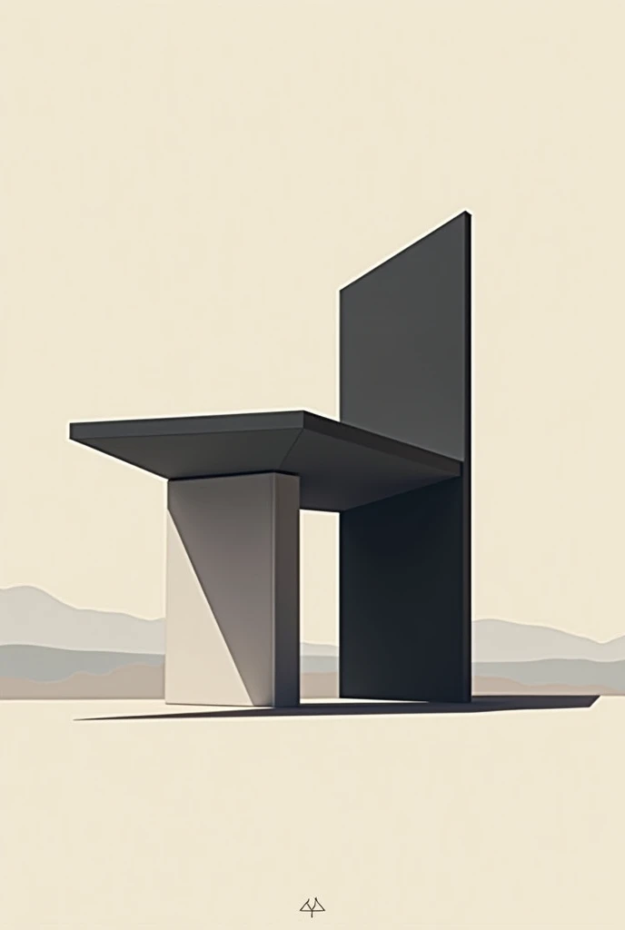 architectural poster with little text