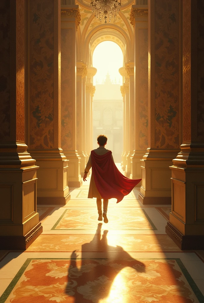 A young prince escaping from his palace