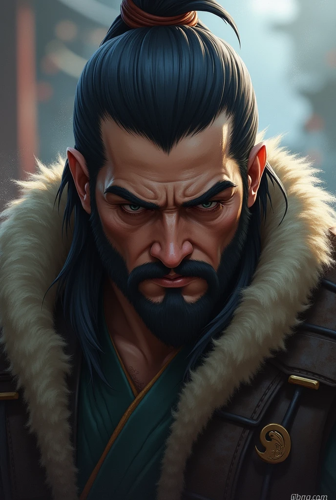 Create for me an image of the sad hanzo character from overwatch 2