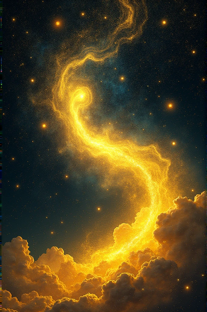 Create a cover for a book with a starry sky and lots of yellow 