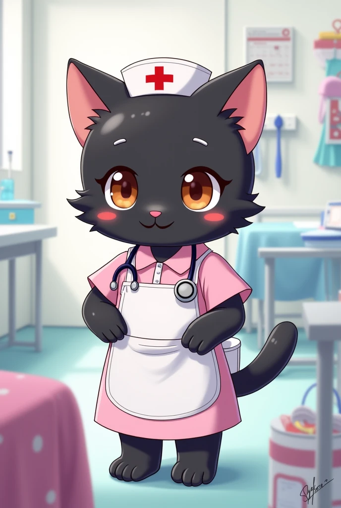 Kuromy from Sanrio dressed as a nurse