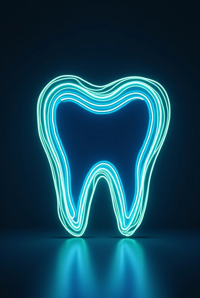 Dentist logo with neon lines