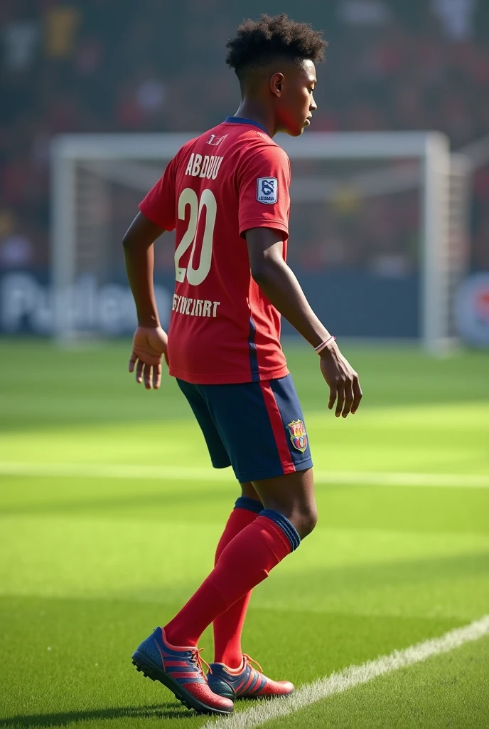 créé un joueur de football qui se retournait en tournant le dos et son nom XP-ABDOU et jeune
