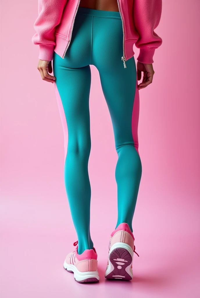 Create me a pair of pink and turquoise tights