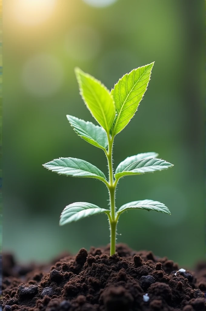  a nitrogen symbol from the periodic table with a plant 
