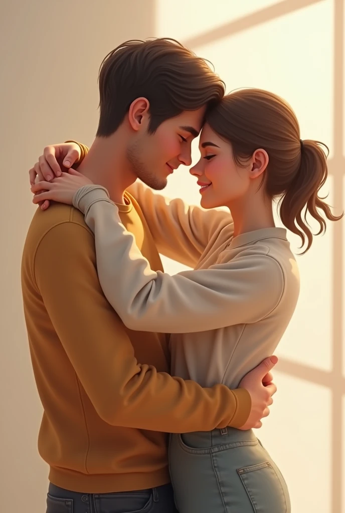 create these people hugging each other