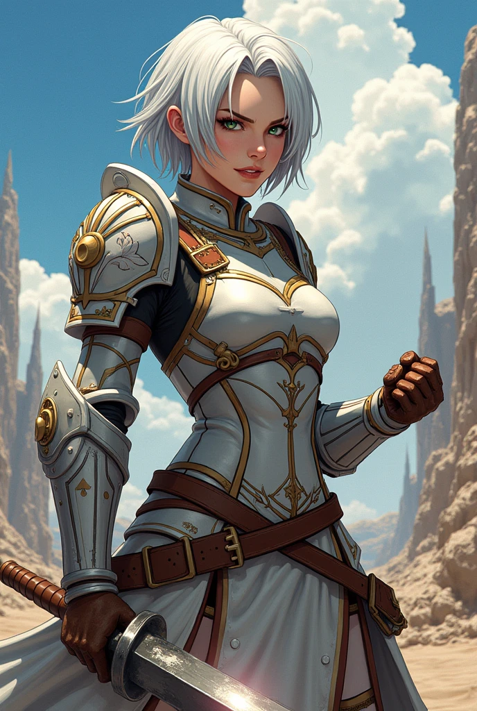(((of the highest quality: 1.4))),(unparalleled masterpiece ever), (Ultra high definition),(Ultra realistic 8K CG), (((adult body))), (((1girl in))), ((( Bob Shorthair ))), Gladiators with perfect bodies,,Beautiful and well-groomed face,muscular body:1.4,Detailed breastplate, gauntlets、is standing, (Image from head to thigh),(( White Blonde Bob Shorthair )),, Simon Bisley's urban savage style,Detailed ancient Roman background,Clean abs, Complex equipment, Dark blau with white stars and gray and white stripes,,s Armor, (Poison tattoo)