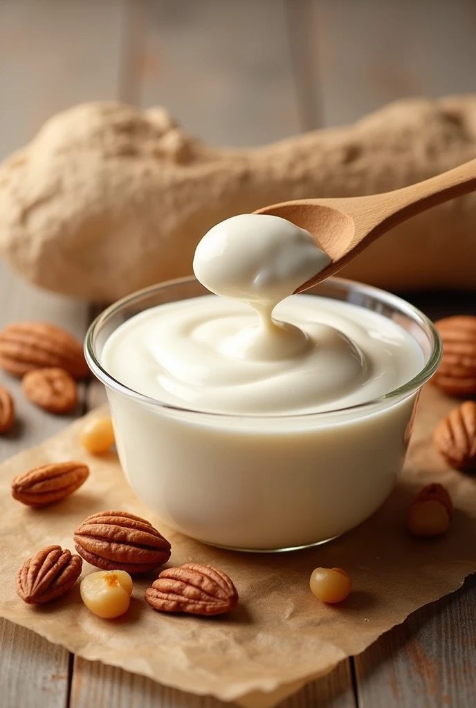 a slogan for A nutritious yogurt, with protein and nuts 