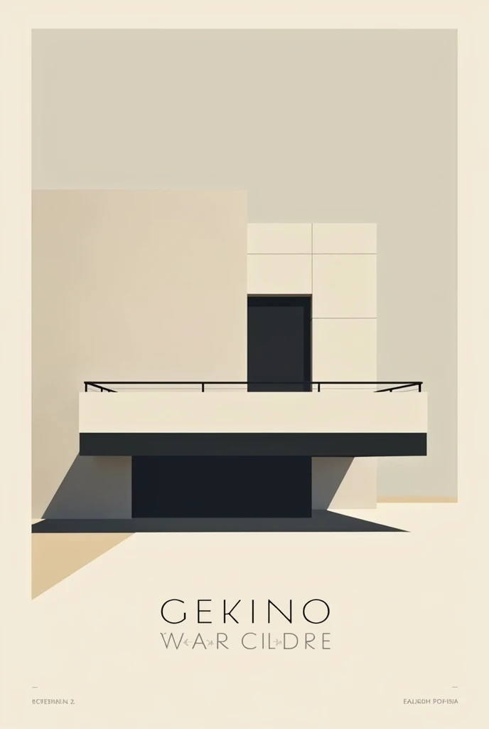 architectural poster with little text