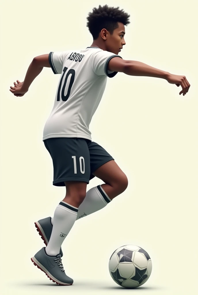 créé un joueur de football qui se retournait en tournant le dos et son nom XP-ABDOU et jeune et dos sard 10 met le dossard derrière le maillot et san ballon