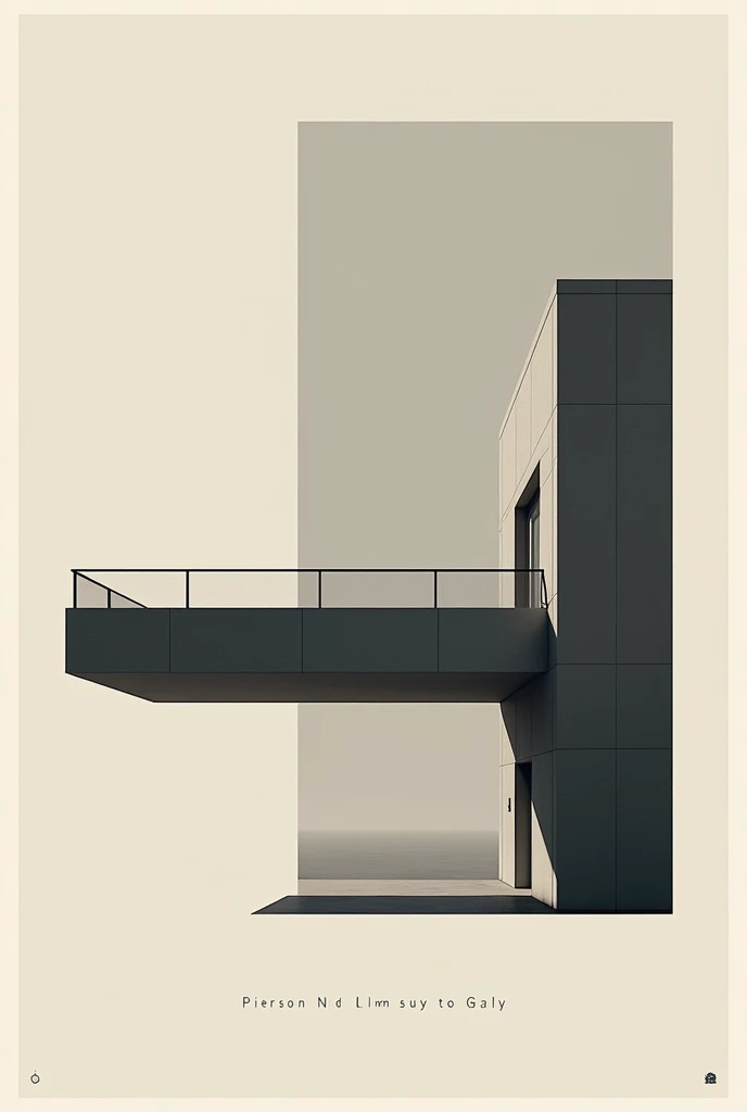 architectural poster with little text