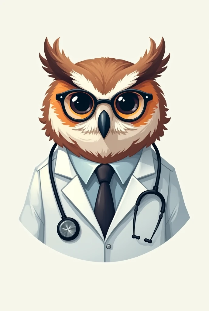 logo of an owl in a doctor&#39;s suit
