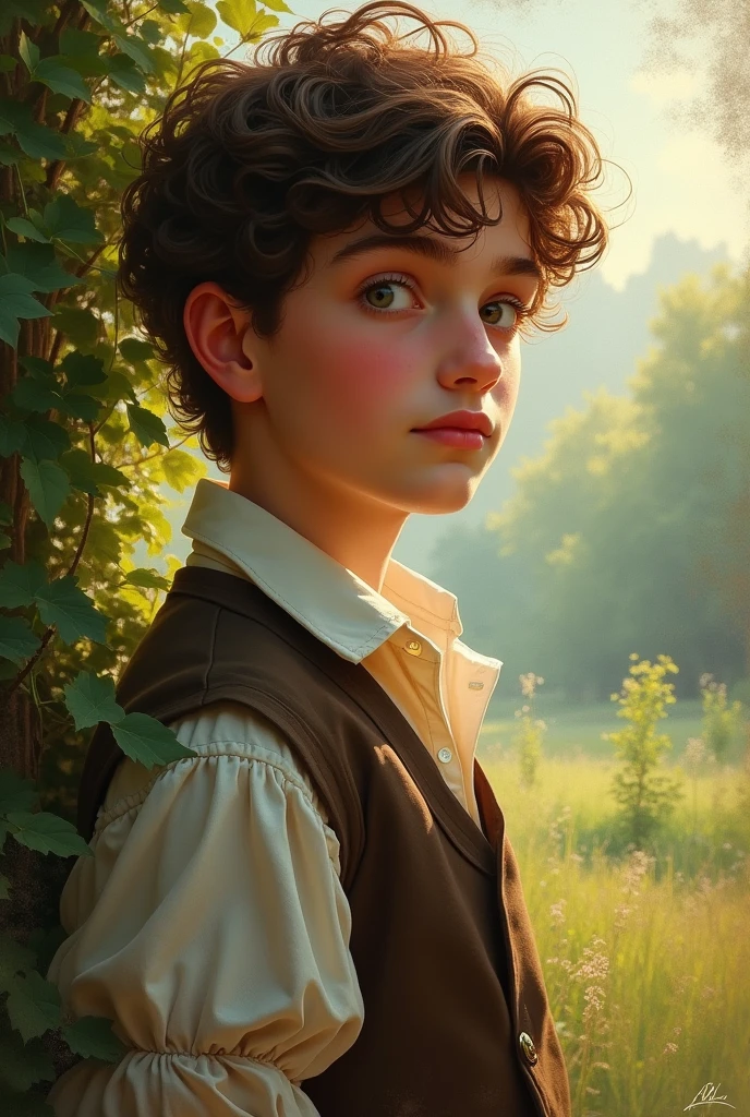 Young boy of 1850, romantic, impulsive and very passionate, representing the ideal of sincere love. however, his lack of maturity and discernment makes him a less practical choice for a young woman. Get inspired by Jorge&#39;s work "The Hand and the Glove"
