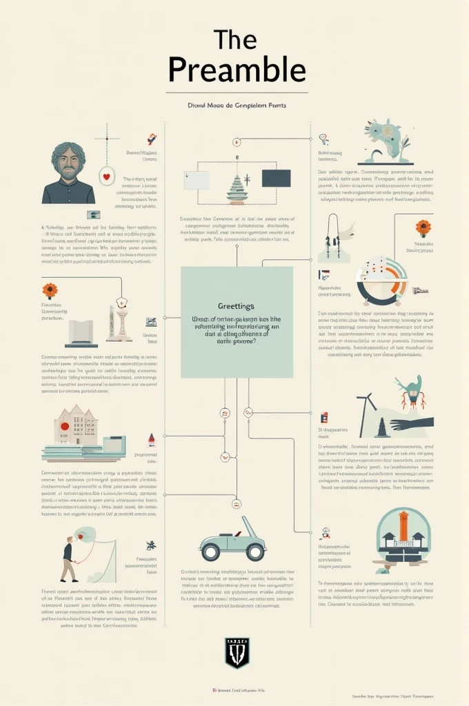 Infographic on the PREAMBLE of the Colombian political constitution 