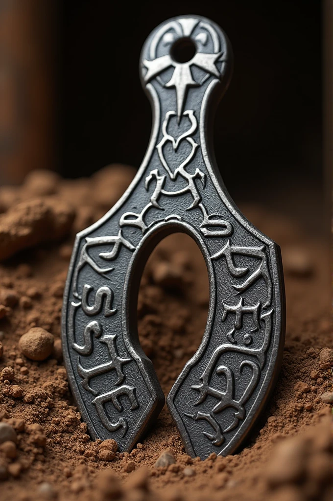 A cow shoeing iron that represents the name Tomas and the surname Valles 