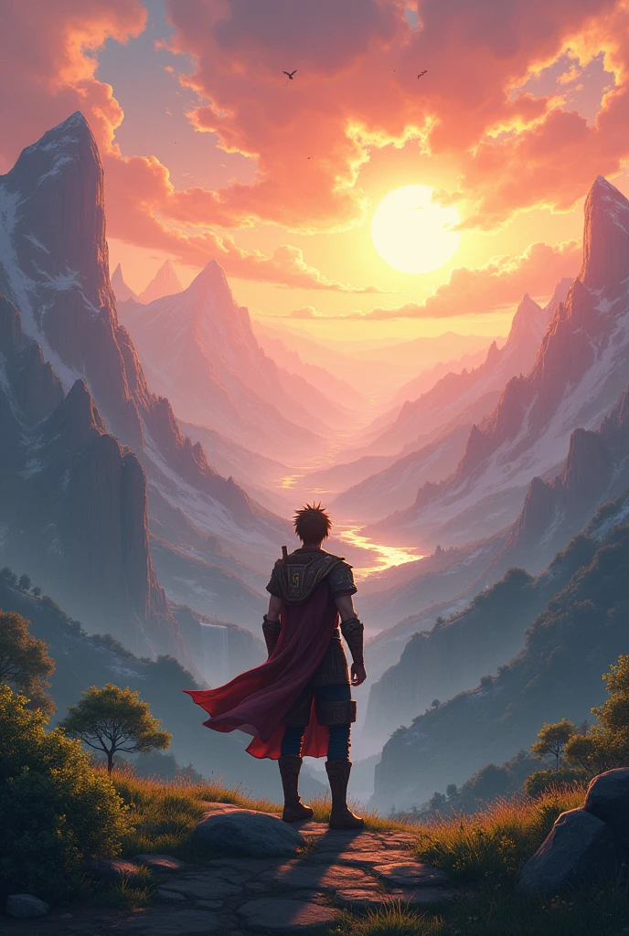 Create the waiting screen for an open world RPG game, called super world