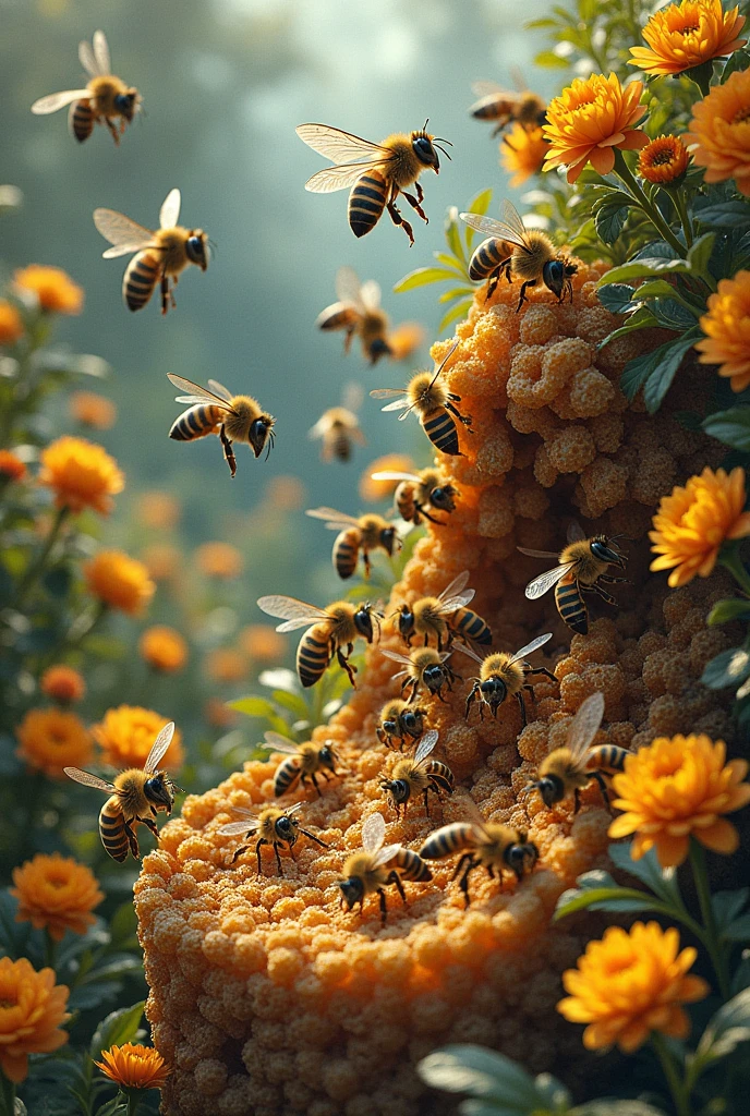 SAY DID YOU KNOW THAT Bees never sleep and are always working.
MAKE A DESIGN AS INTERESTING FACT, BUT IT RELATES TO THE STUDY IN IMAGE