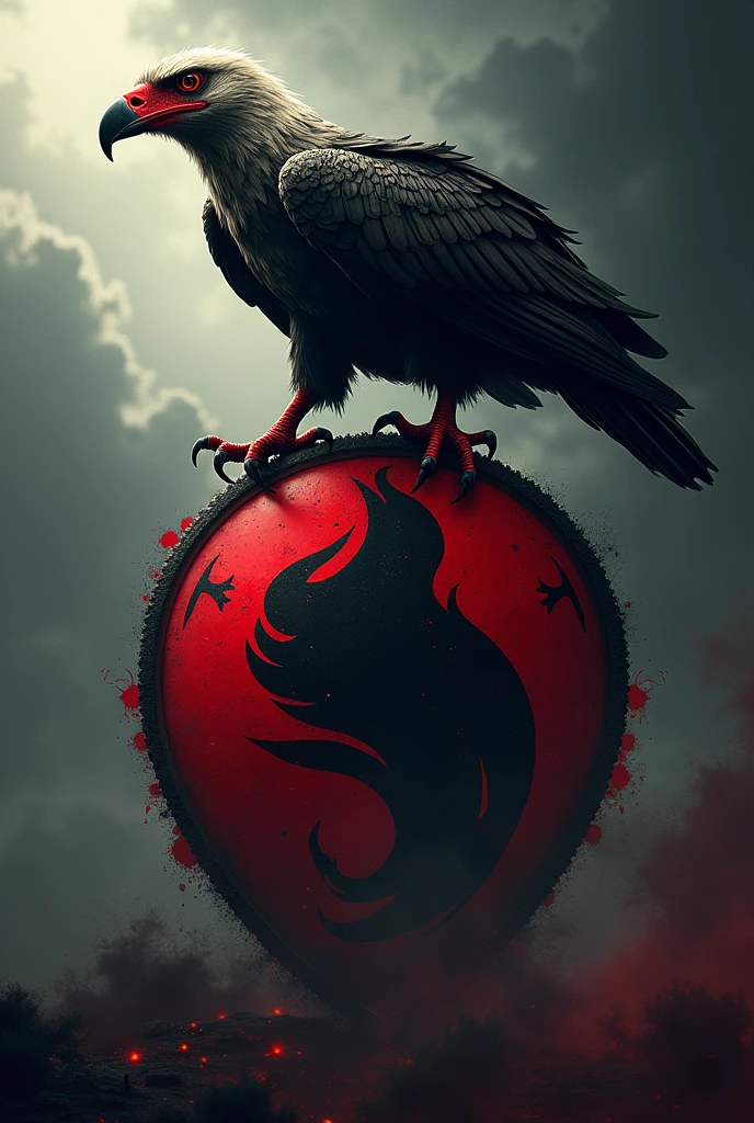 Flamengo logo and a vulture
