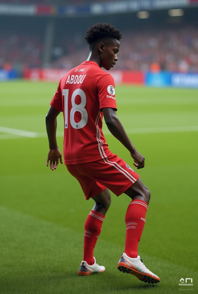 créé un joueur de football qui se retournait en tournant le dos et son nom XP-ABDOU et jeune