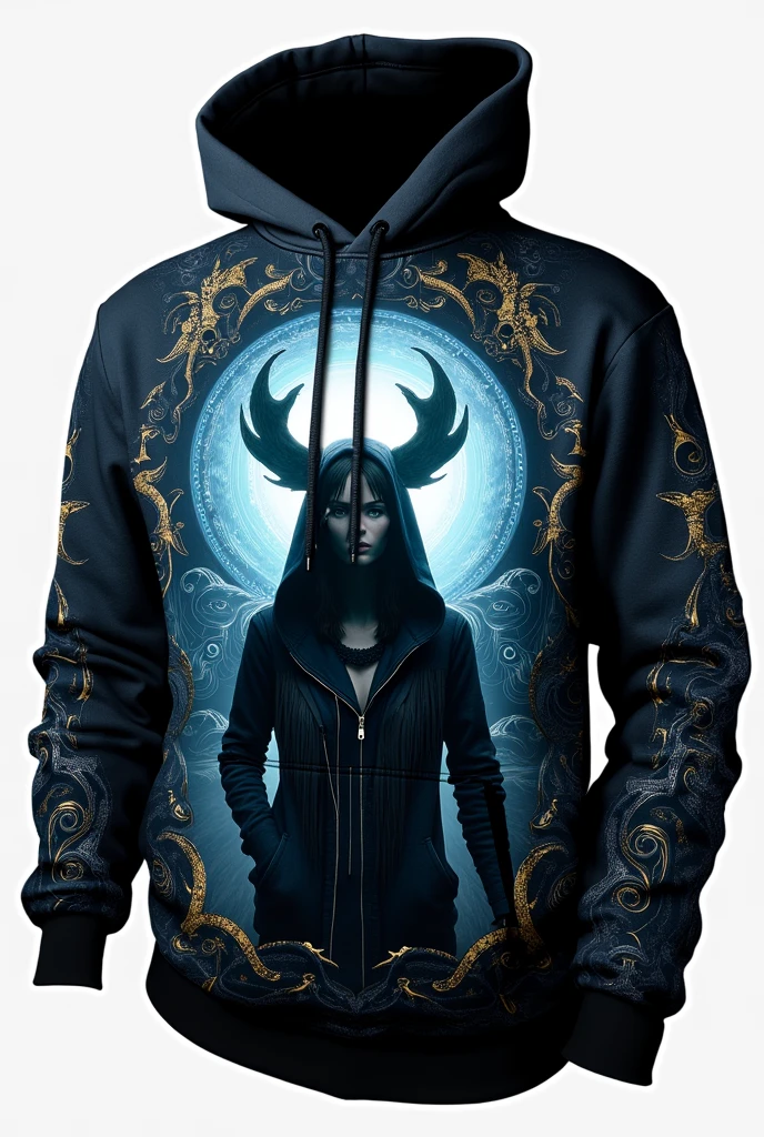 I would like you to create a sweatshirt-hoodie design that doesn&#39;t exist, something innovative and creative with an exclusive design