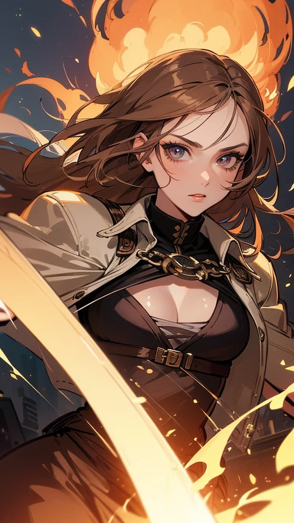 (super high quality:1.2), (Super detailed:1.2), (Super detailed clothes:1.2), (Super detailed face:1.2), (Super detailed eyes:1.2), (Super detailed body:1.2), (Super detailed weapons:1.2), Young pirate girls, Torn clothes, Different hair colors, Swordfighting, Background battlefield, Background fire, night