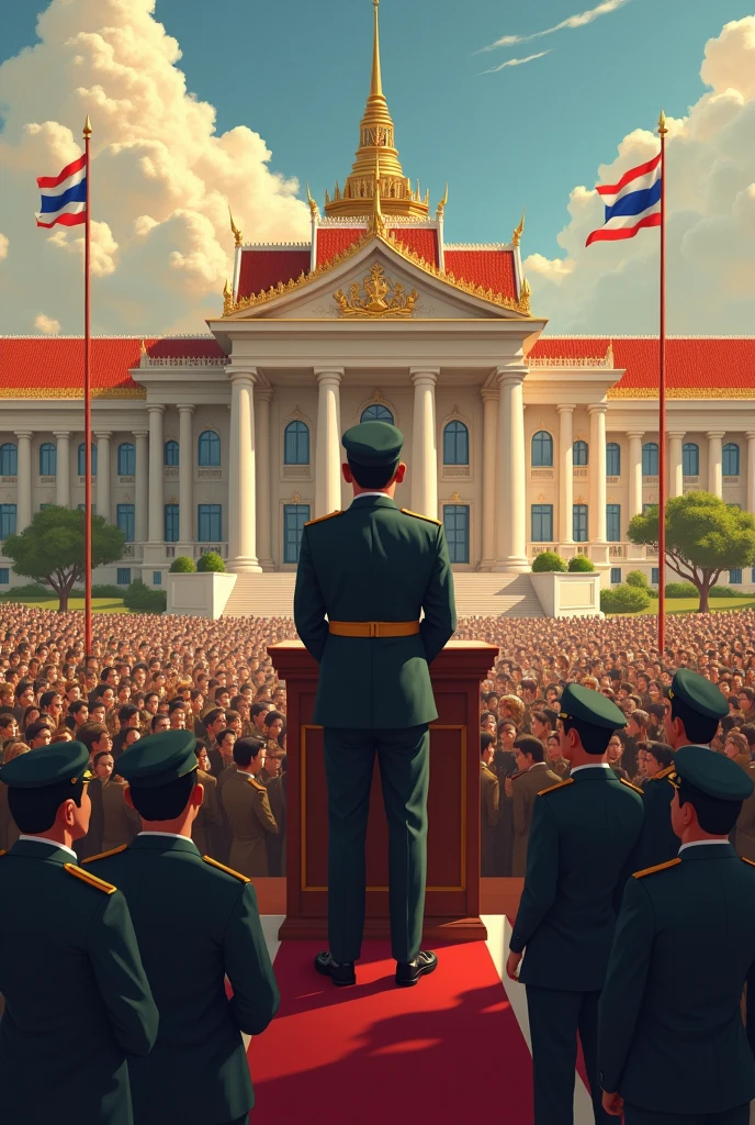 Phraya Phahonphonphayuhasena announced a change of government in 1932.