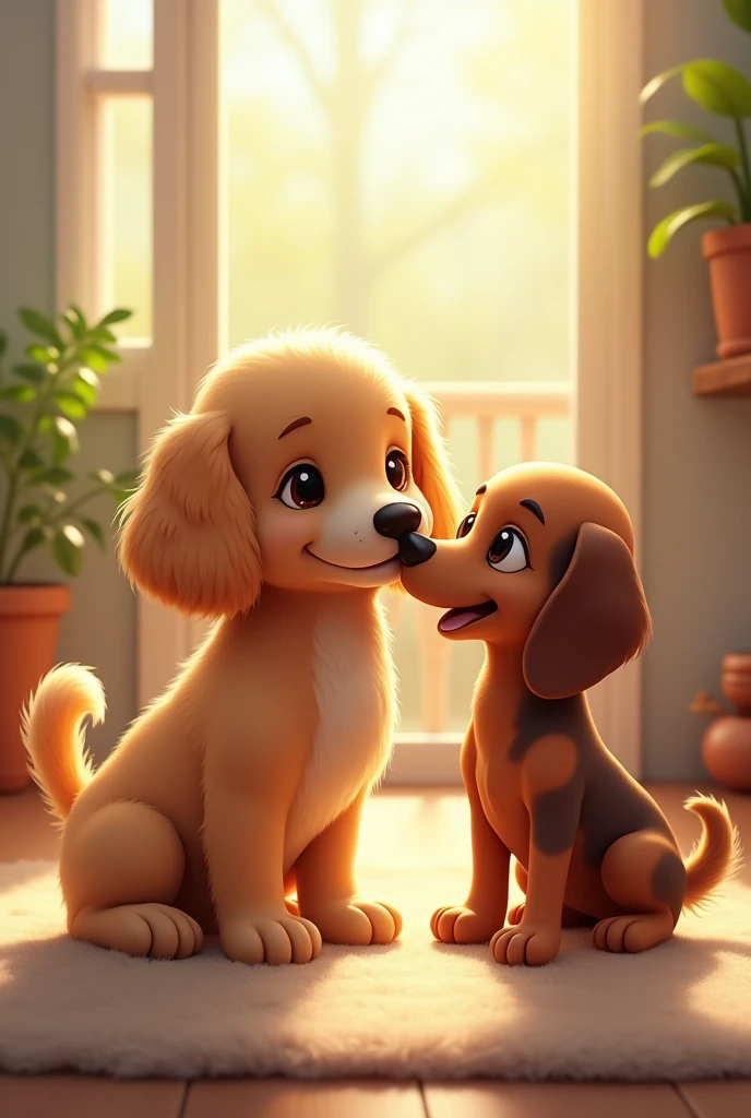 cocker spaniel and small dachshund