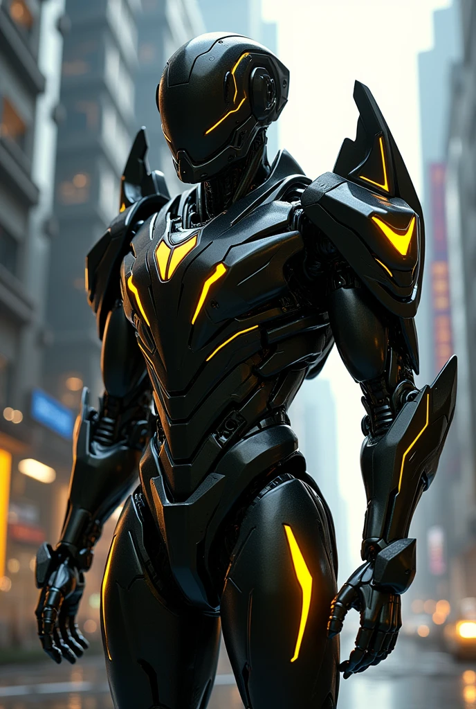 Black and yellow futuristic