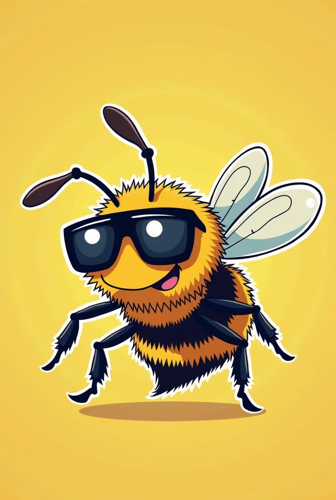 bee with dark glasses