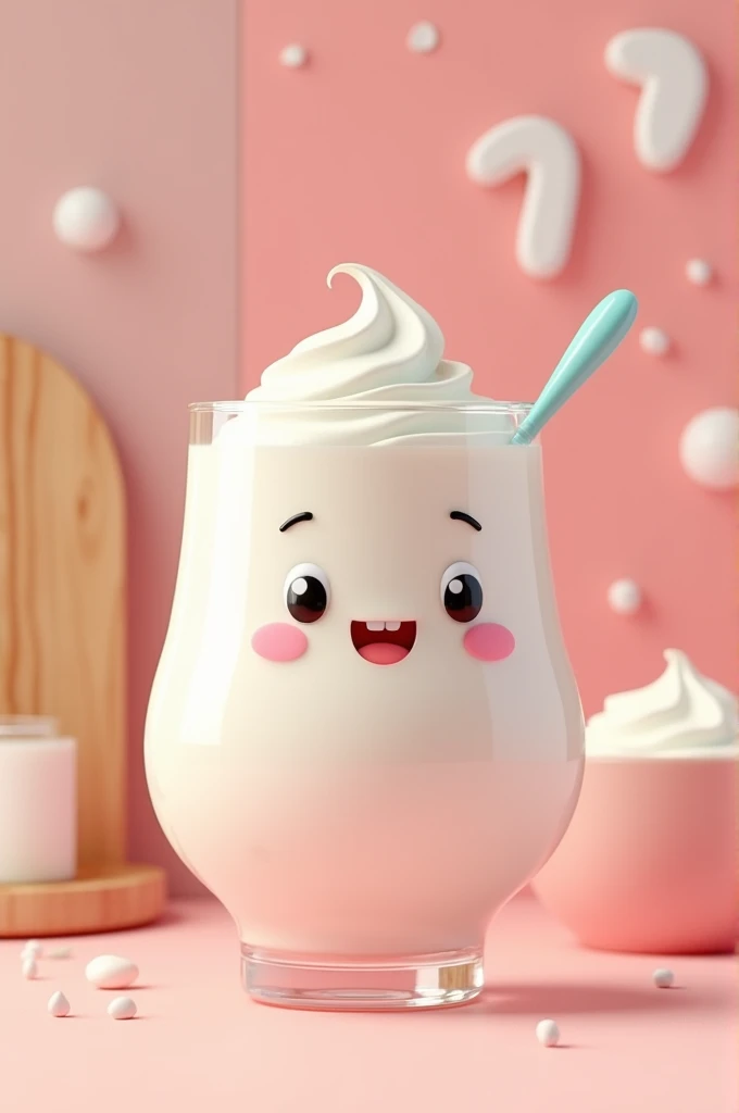 Animated yogurt glass 