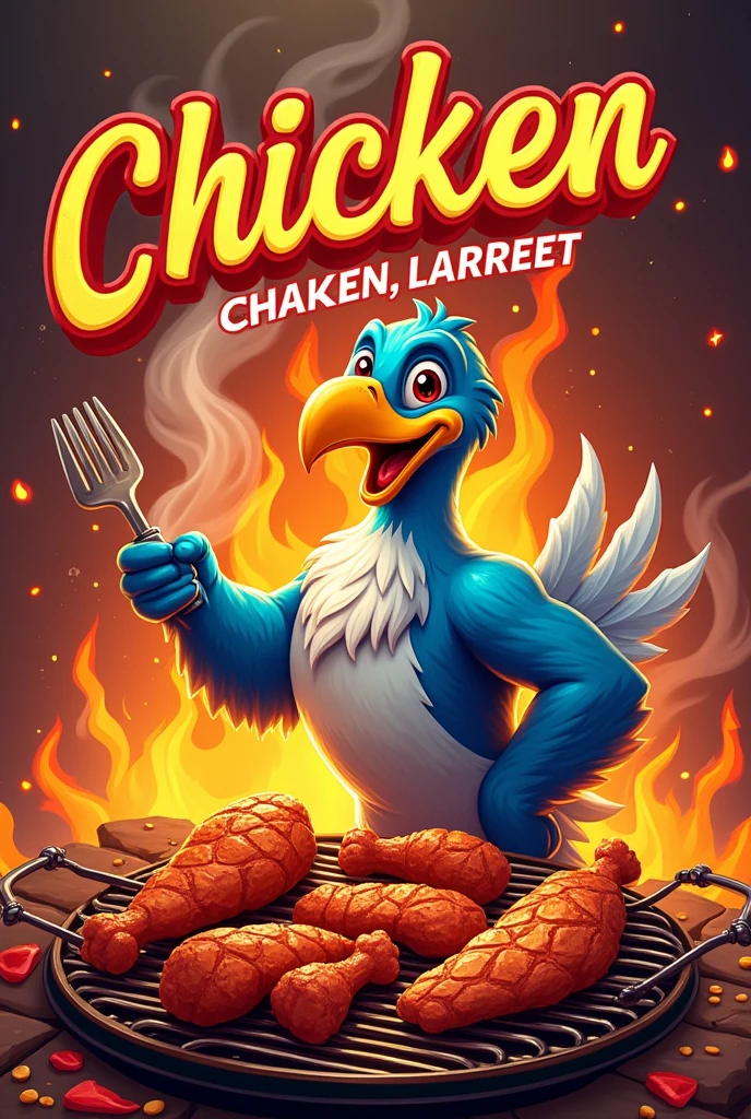 An advertisement for a business called Parrilla Condorito is a sale of chicken and grilled meat