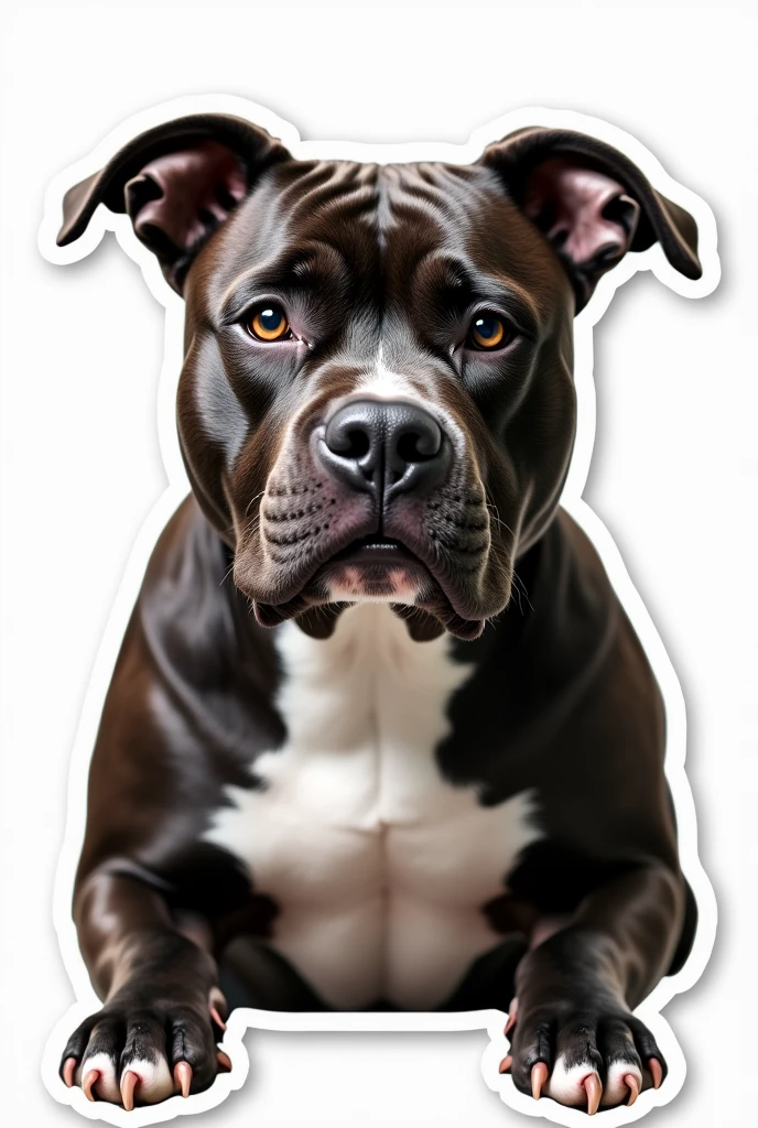 Sticker de um pitbull com fundo branco png