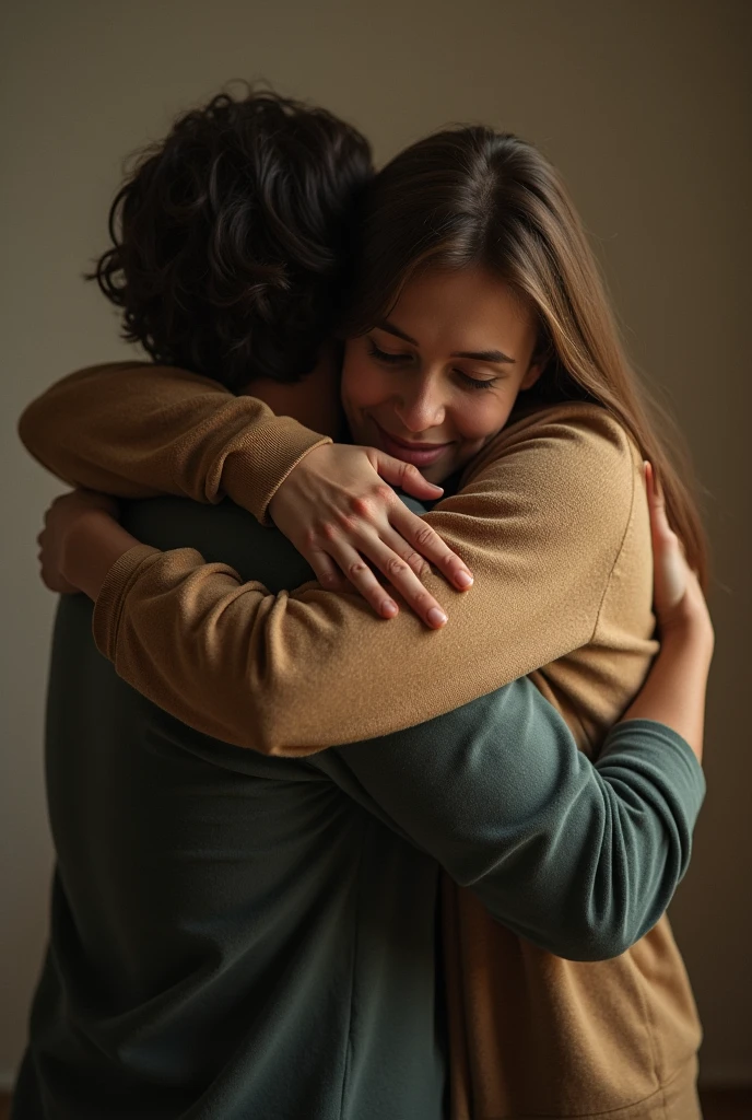 a person hugging me

