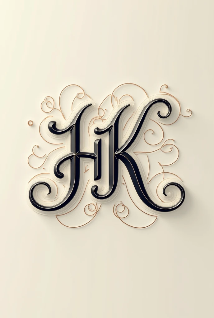 that the letters "HK" sean but cursive or as running letters