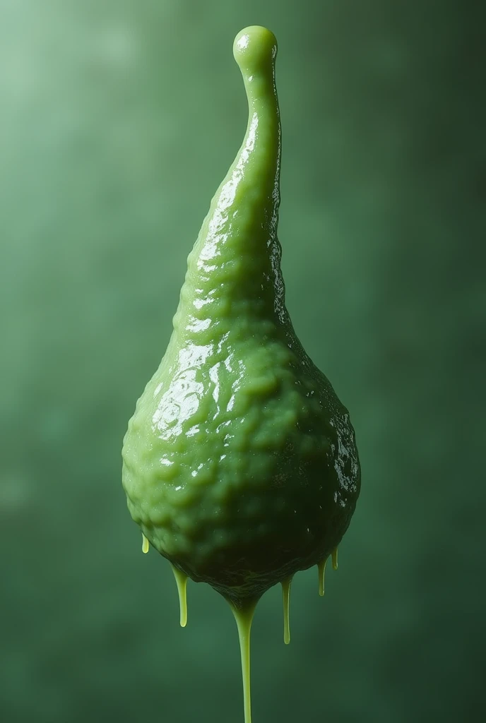 1 penis with green mucus stuck to it