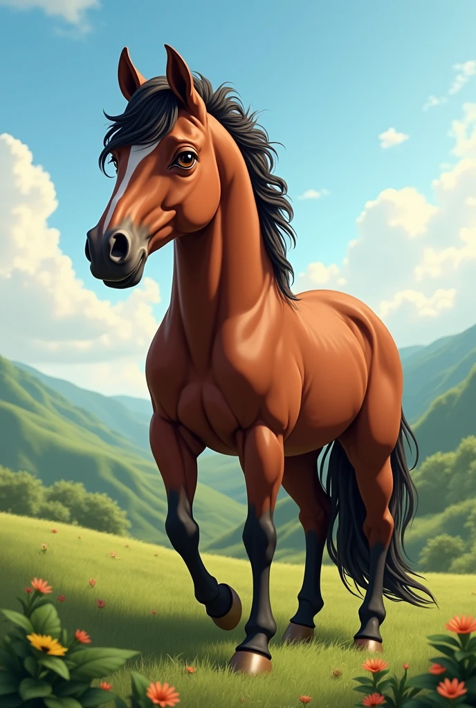 make a brown mare of the mangalarga paulista breed 
