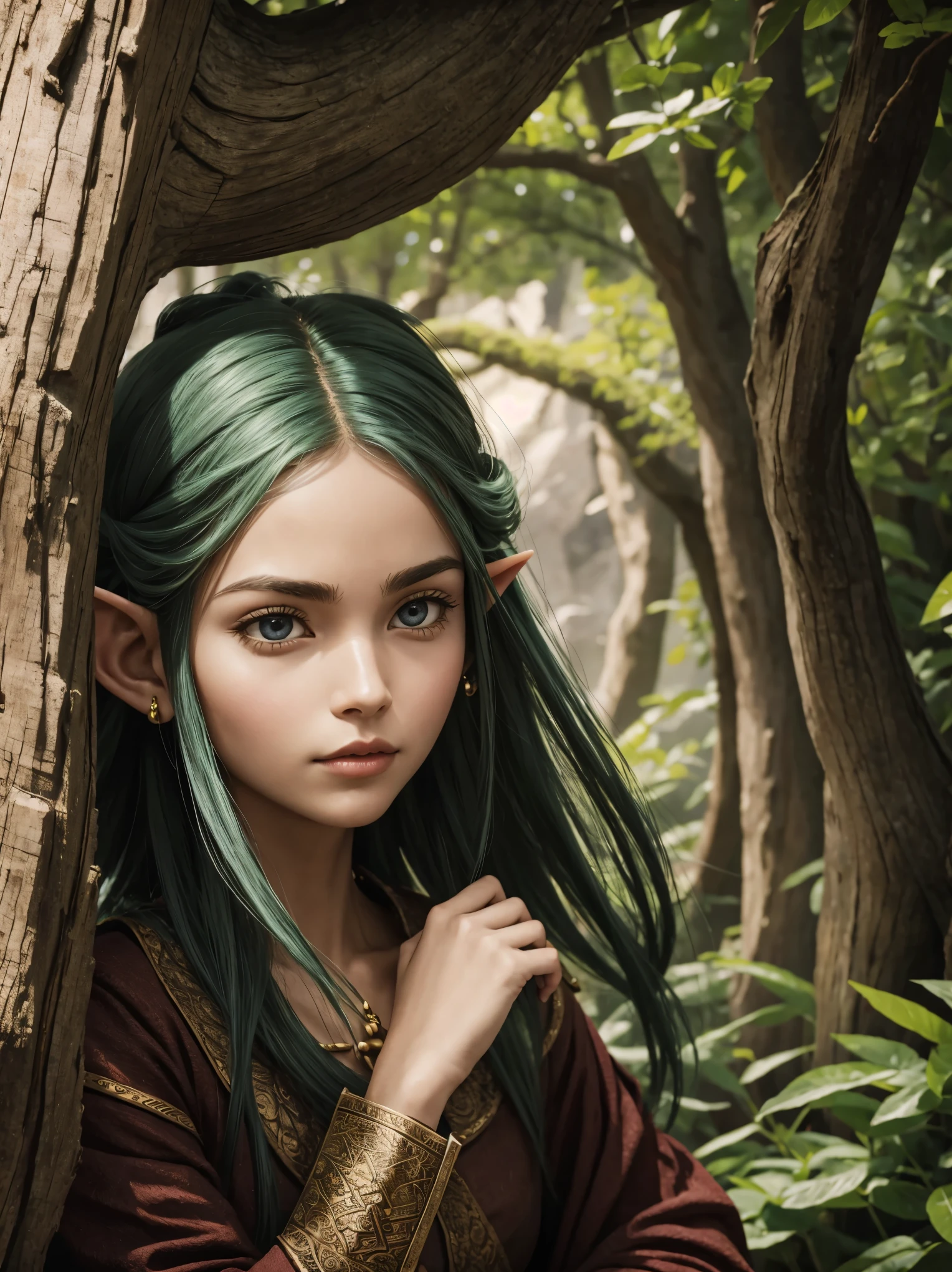 Elfo, pointy ear, Oval-shaped face