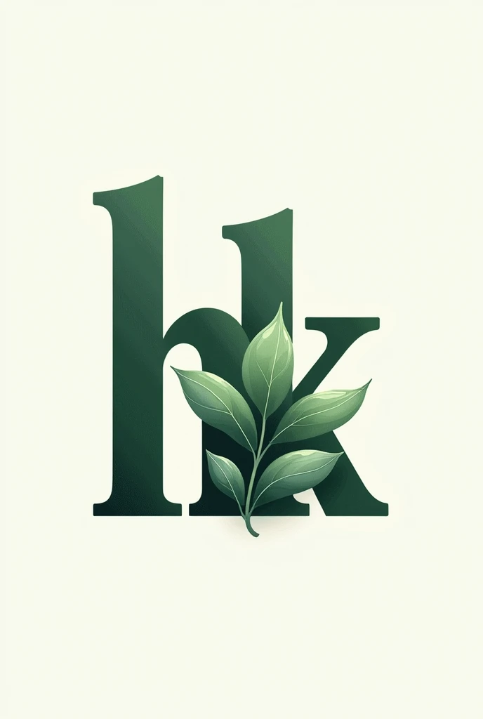 logo containing the letters "HK", that is related to succulents and highlights the succulents