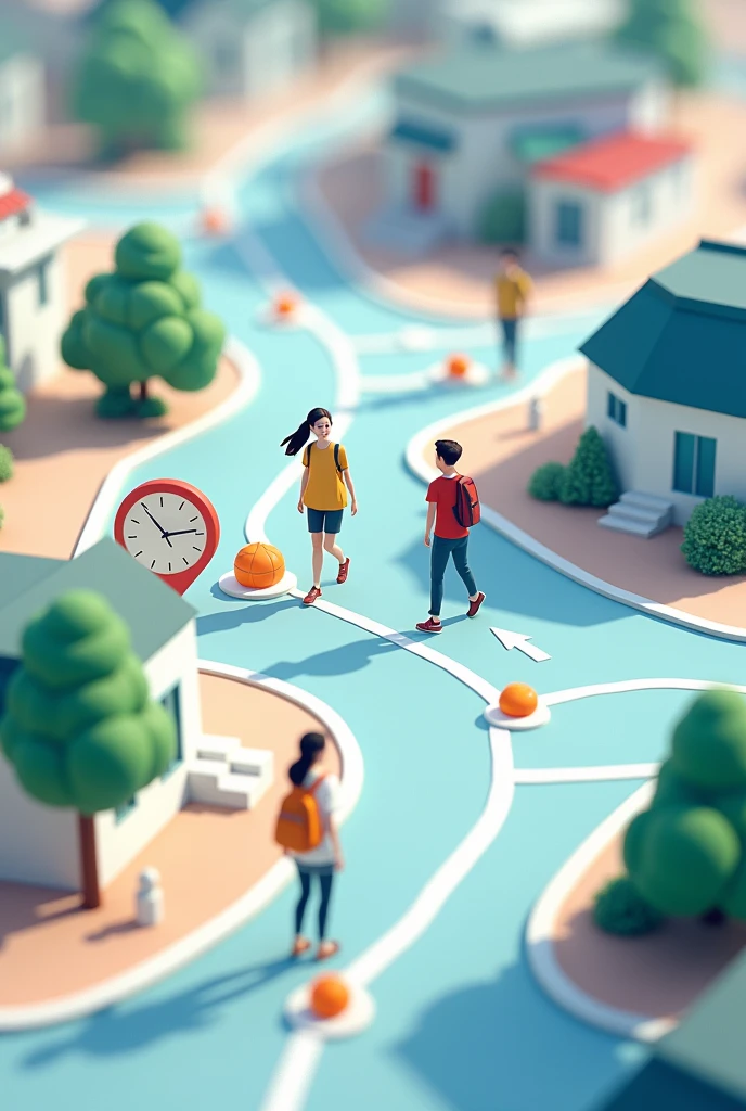 Generate GPS images that guide and monitor students' time to arrive on time to their classes and prevent them from getting lost