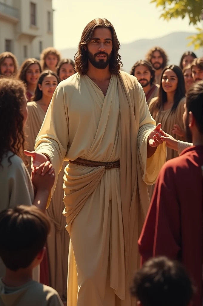 Jesus among the people