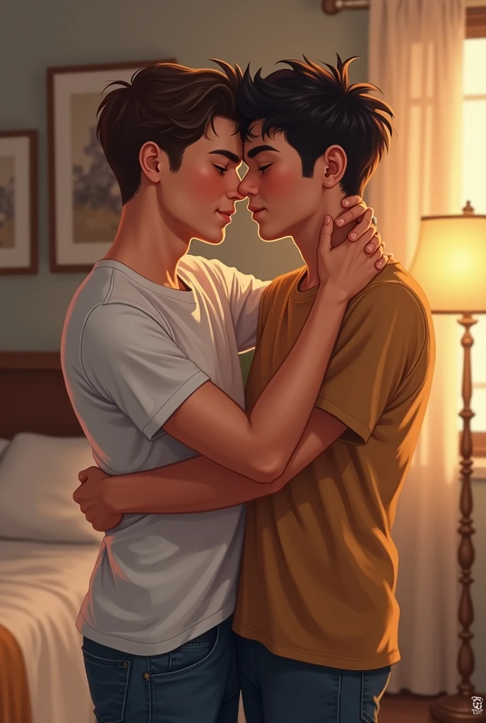 drawing style, gay couple boys